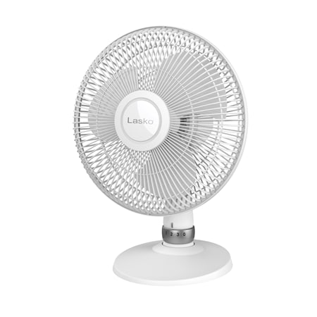 Lasko 12" Oscillating Table Fan Wht D12225
